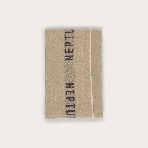 Image showing the Neptune Kitchen Towel, 75 x 45cm, Natural/Black product.
