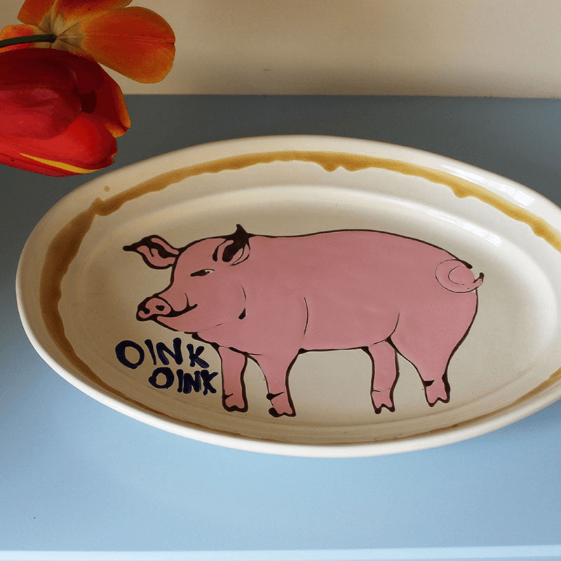 Pig Platter, L41 x W29cm, Multi