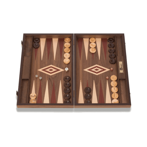 Image showing the Uber Walnut Backgammon Set, Red product.