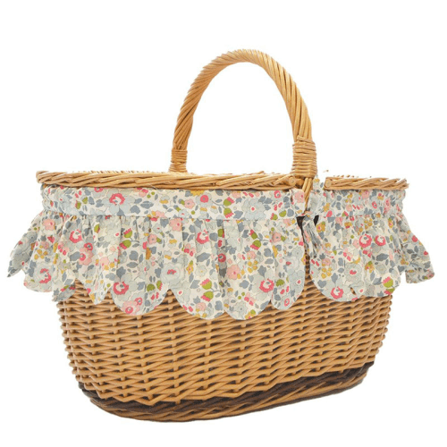 Image showing the Betsy Oval Picnic Basket, Grey product.