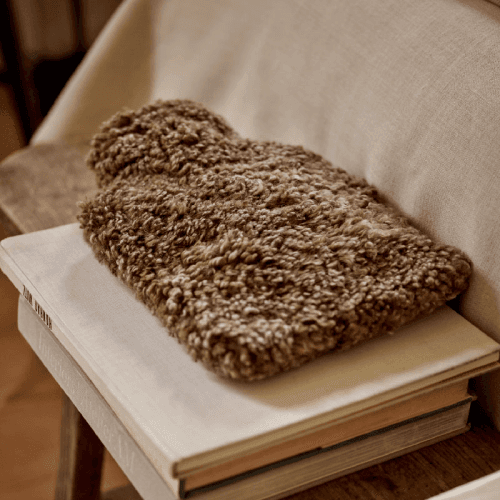 Image showing the Tussock Sheepskin Hot Water Bottle, Brown product.
