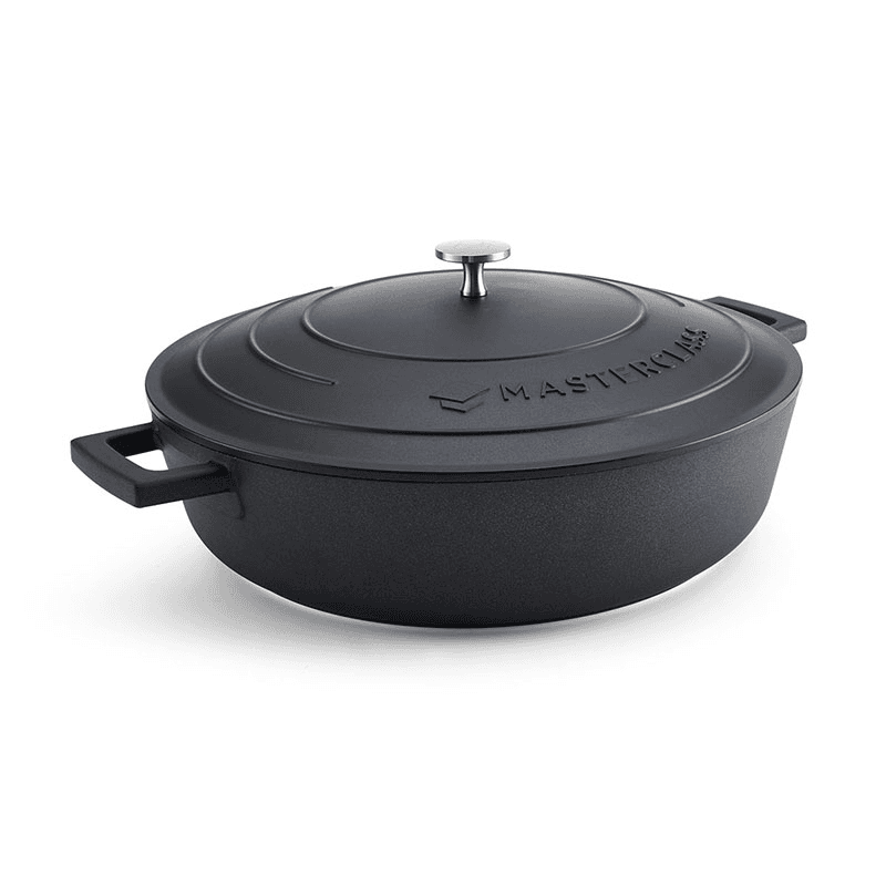 Cast Aluminium Casserole Dish, 5L, Black