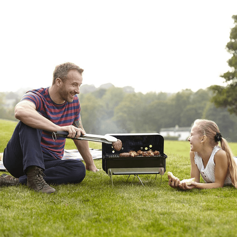 Go-Anywhere Portable charcoal barbecue, 44 x 42 x 27cm, Black
