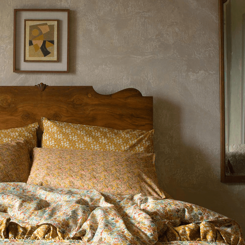 Capel Duvet Set, Super King, Mustard