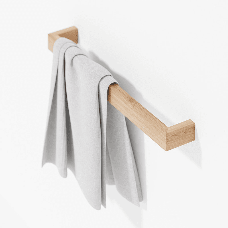 Slimline Sinlge Towel Rail, L60cm, Beige