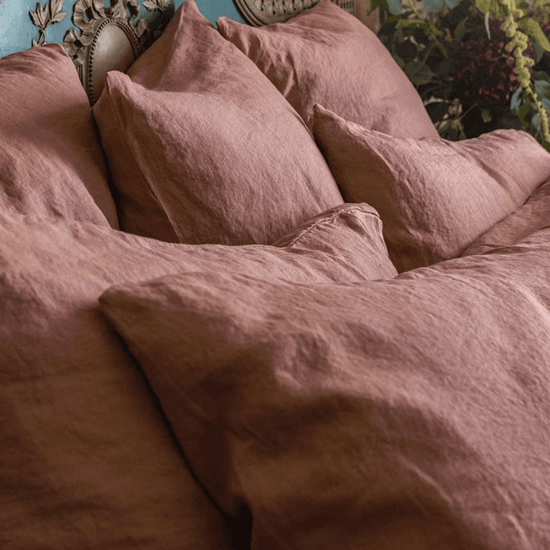 Linen Pillowcase Pair, Standard, Warm Clay