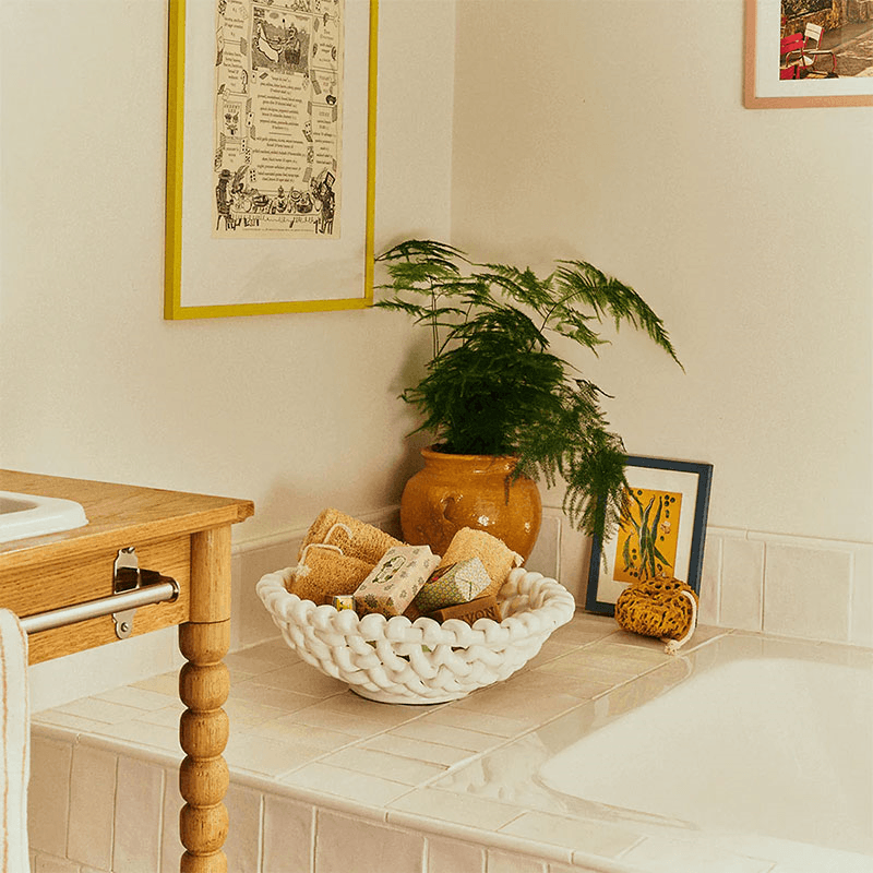 Juicy Basketweave Bowl, D39cm, White