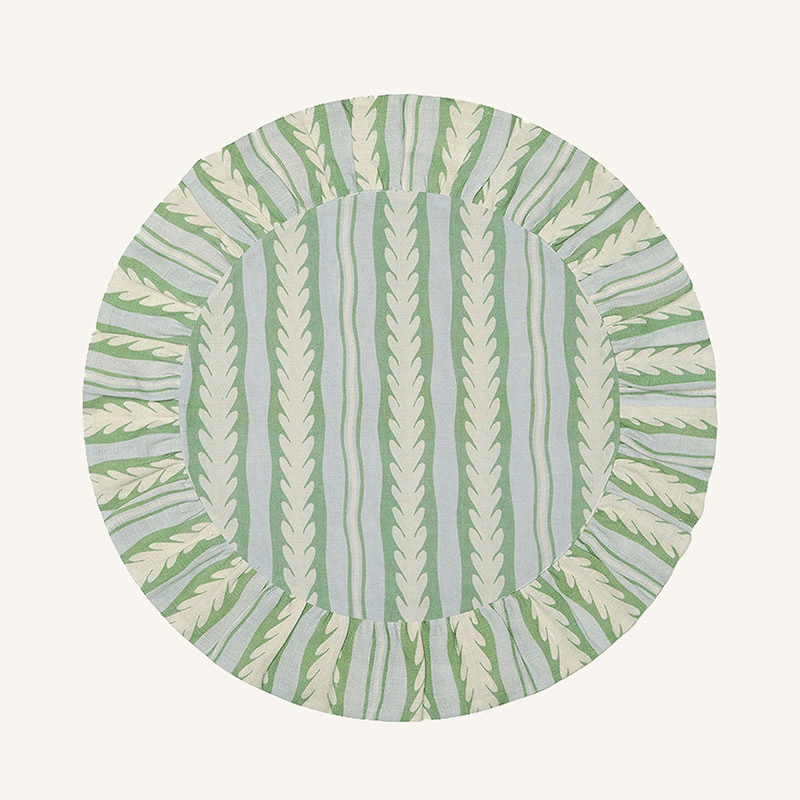English Oak Reversible Placemat, D39cm, Blush & Blue