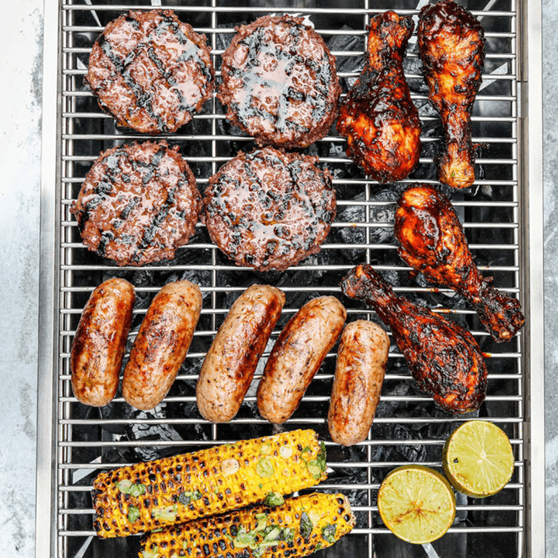 Flatdog Portable Fold Flat BBQ Grill, Stainless Steel