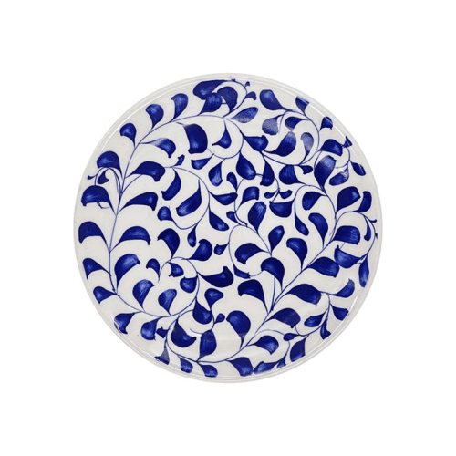 Image showing the Scroll Side Plate, D19cm, Navy product.