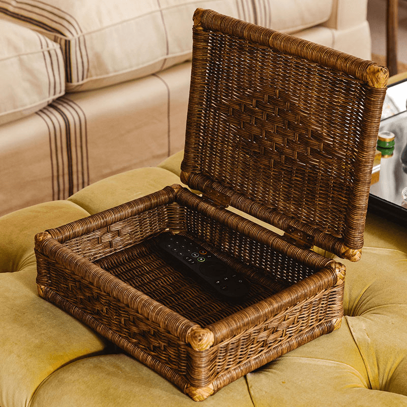 Sofie Rattan Storage Box, Teak