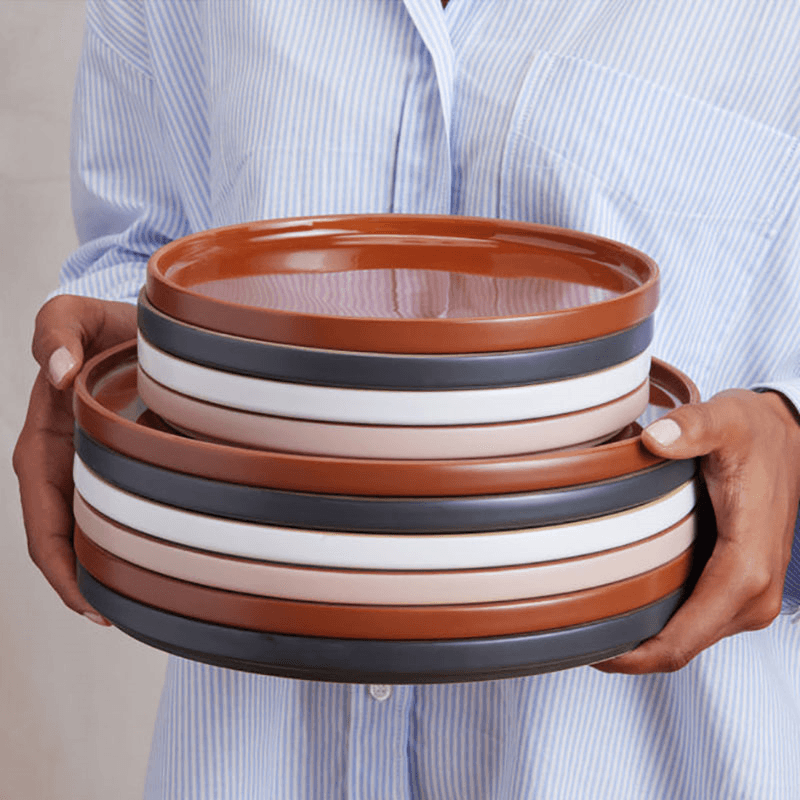 Set of 4 Salad Plates, 22cm, Steam