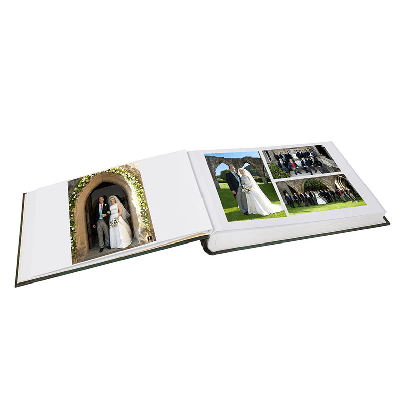 Large Landscape Photograph Album, L30.6 x W39.2cm, Blue / Burgundy