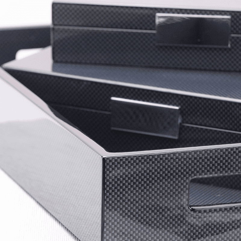 Laquer Ottoman Tray 55 x 40cm, Carbon