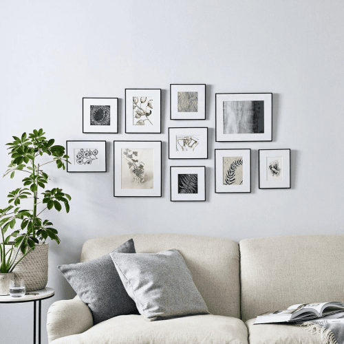Image showing the Fine Black Gallery Set of 10 frames, Black product.