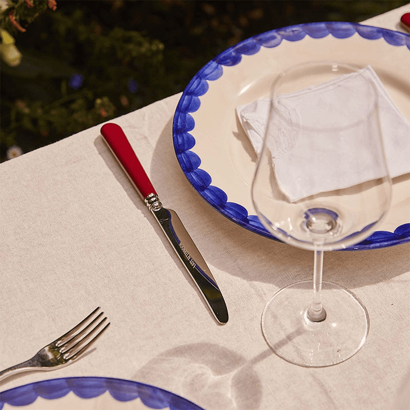Knife and Fork Set, Burgundy