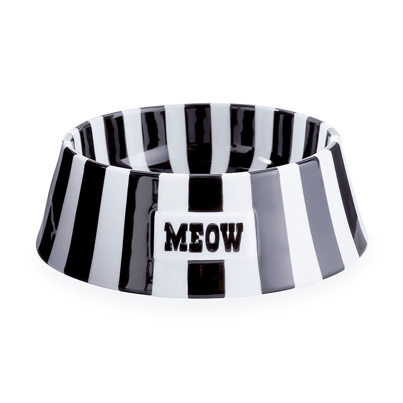 Vice Meow Pet Bowl, D17cm, Black & White