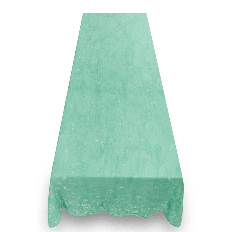 S & Bee Linen Tablecloth, 250cm x 165cm, Celadon Blue