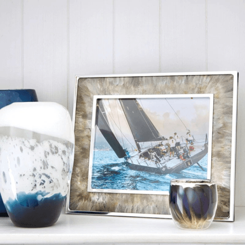 Image showing the Feather and Glass Photo Frame, 5x7", Duck product.
