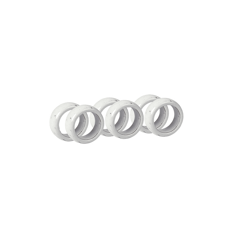 Nordic Set of 6 Napkin Rings, D4.5cm, Sand