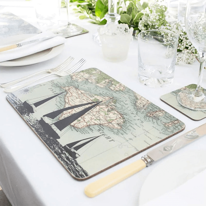Personalised Set of 8 Rectangular Placemats Voucher, 29 x 21.5cm