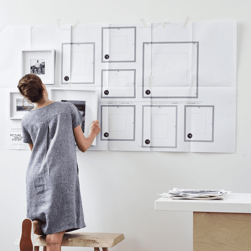 Picture Gallery Large wall photo frame set, White