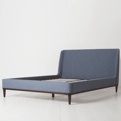 Image showing the Bed 02 Linen King Size Frame, Midnight product.