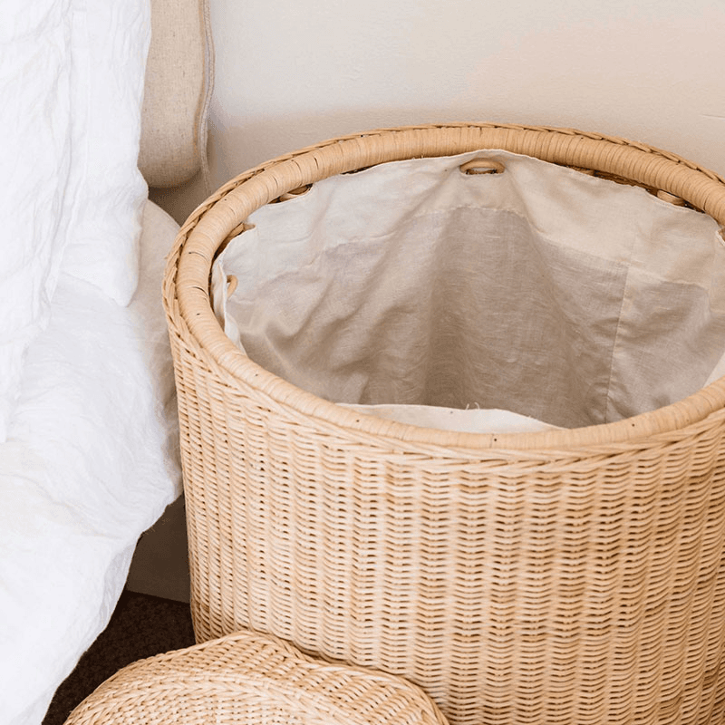 Amina Rattan Side Table, Natural