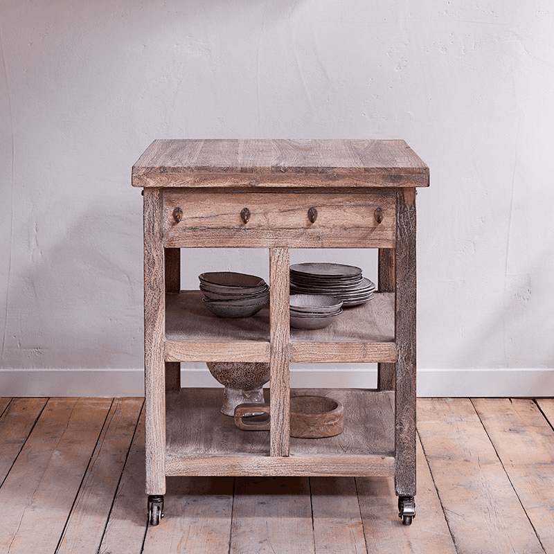 Tivu Butchers Block, H94cm, Reclaimed Wood