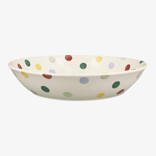 Image showing the Polka Dot Pasta Bowl, D23.5cm, Cream product.
