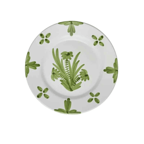 Image showing the Summer Flower Ceramic Large Plate, 27cm, Green product.