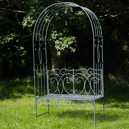 Image showing the Heritage Bench Arbour, Antique Grey product.