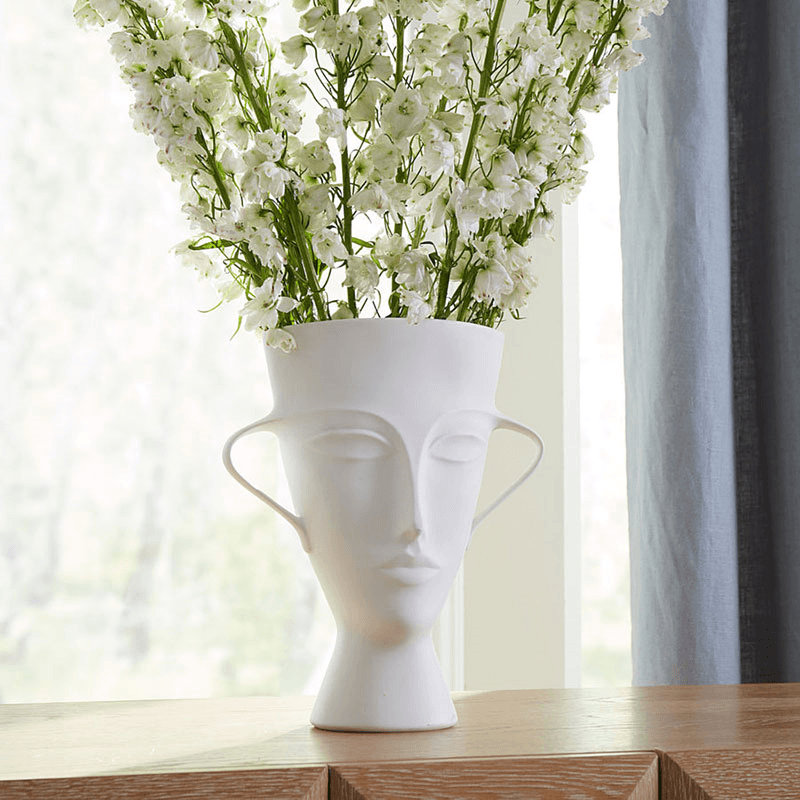 Giulette Tall Urn, H33cm, White