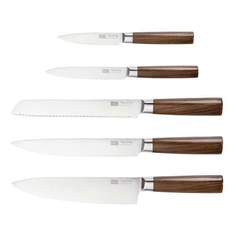 Tacoma 5 Piece Knife Block Set, Walnut