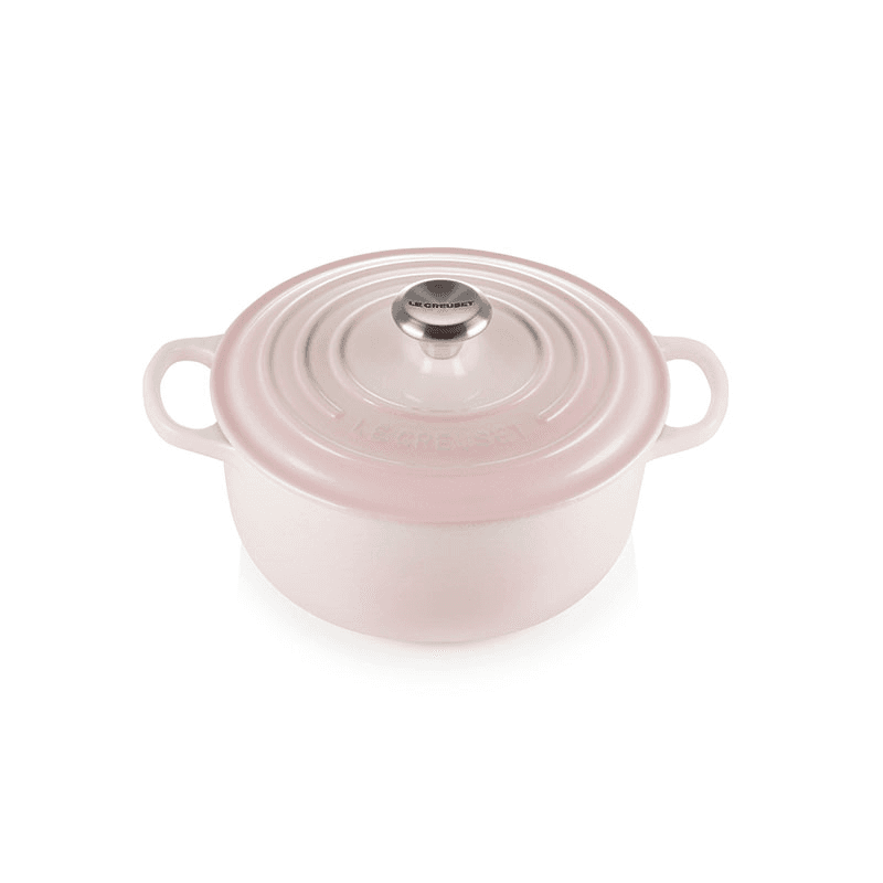 Signature Cast Iron Round casserole, 20cm - 2.4 litre, shell pink