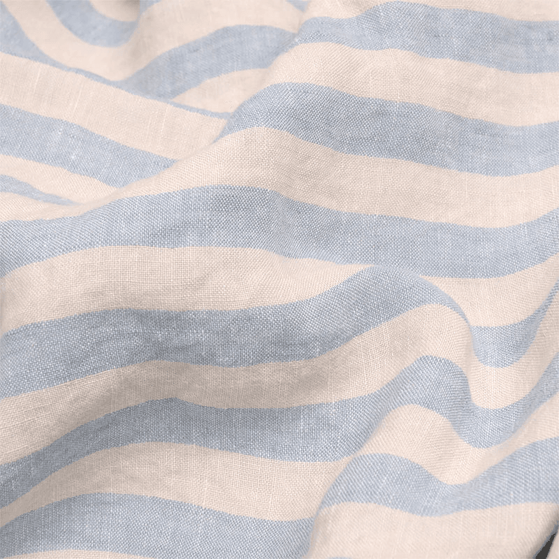 Pembroke Stripe Linen Pillowcase Pair, Standard, Coastal Blue