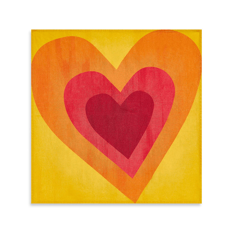 S&B Heart Linen Set of 6 Napkins, 50cm x 50cm, Multi