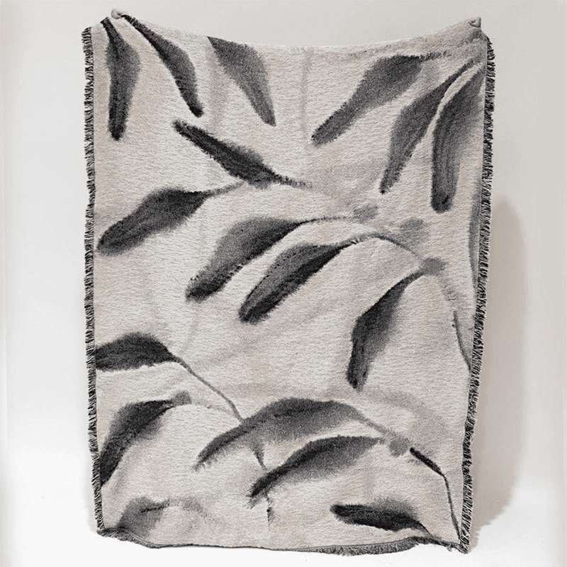 Amongst Woven Recycled Cotton Throw, 137 x 183cm, Beige/Grey