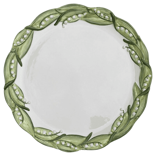 Image showing the Lily Of The Valley Charger Plate, D32cm, Green product.
