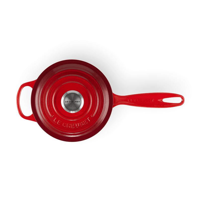 Signature Cast Iron Saucepan, 16cm, Cerise