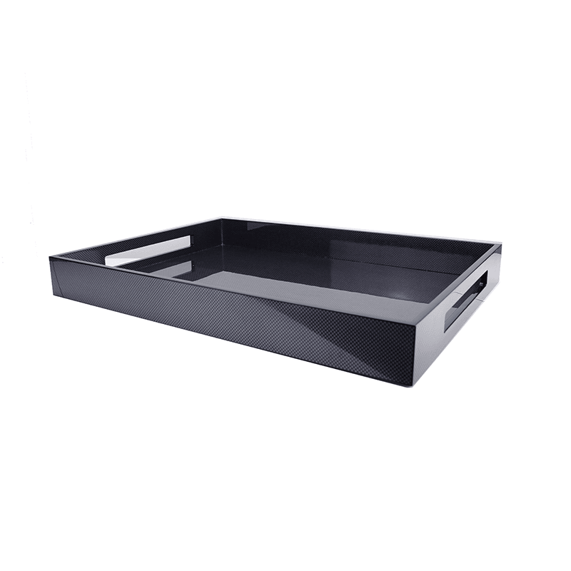 Laquer Ottoman Tray 55 x 40cm, Carbon