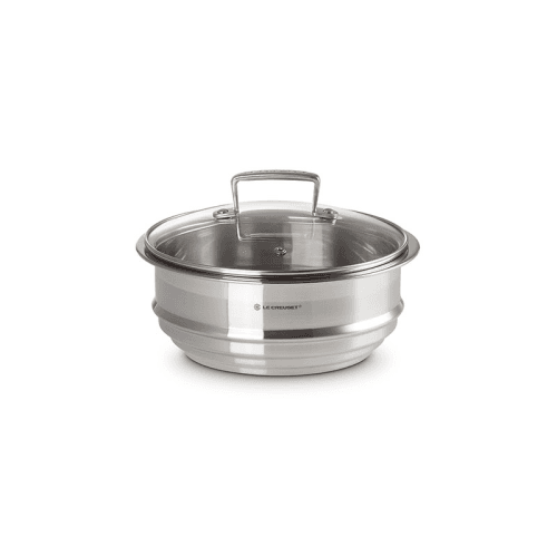 Image showing the Classic 3-ply Multi Steamer with Glass Lid, 20cm, Stainless Steel product.