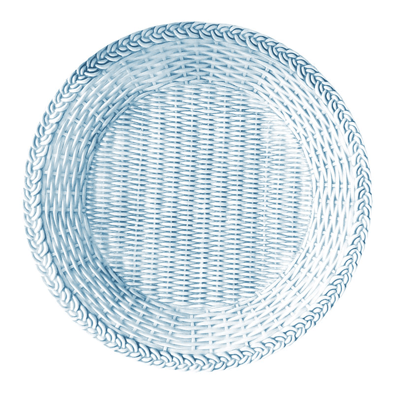 Wicker Charger Plate, D28cm, Blue