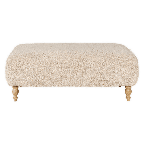 Image showing the Otas Teddy Ottoman, Off White product.