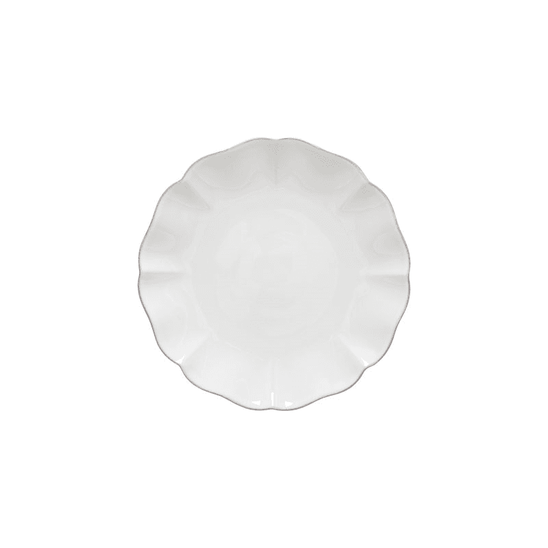 Rosa Set of 6 Dessert Plates, D22cm, White