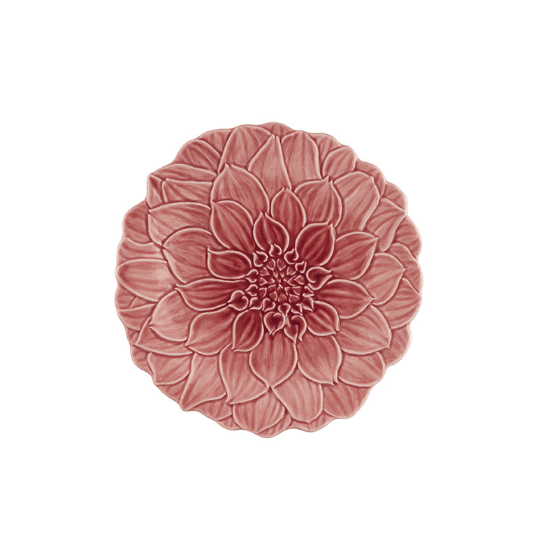 Maria Flor Dahlia Plate, D22cm, Pink