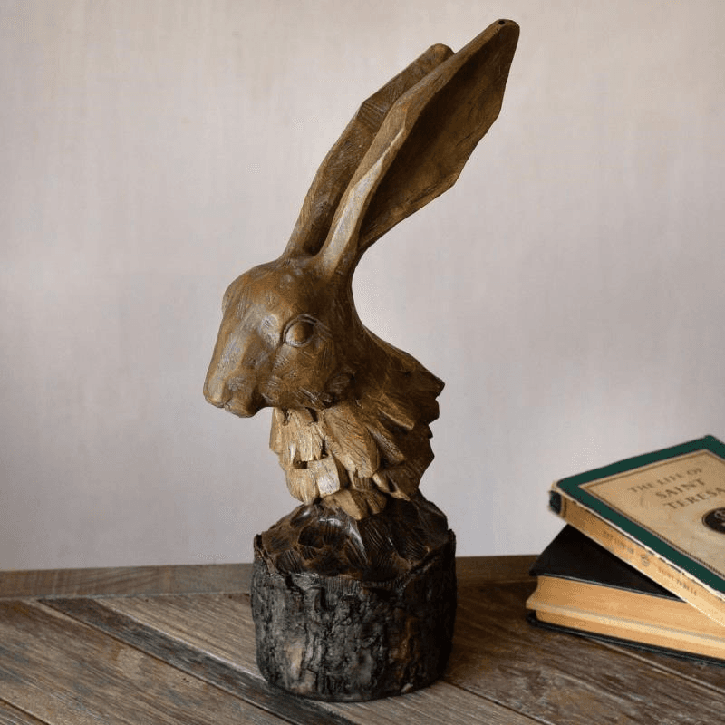Hare Ornament, H33cm, Brown