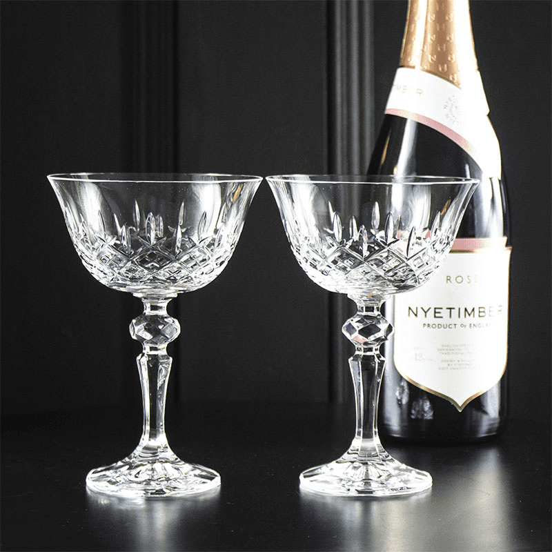 London Set of 2 Champagne Coupes, 180ml, Clear