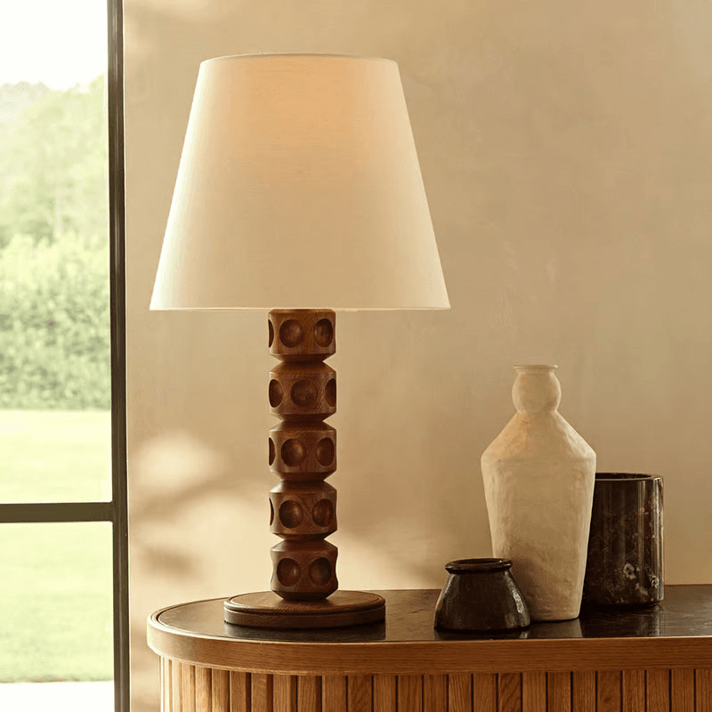 Francesca Table Lamp, H65cm, Brown