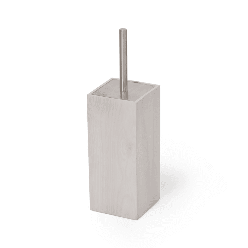 Image showing the Mezza Loo brush, H39 x W11 x D11cm, Oyster White product.